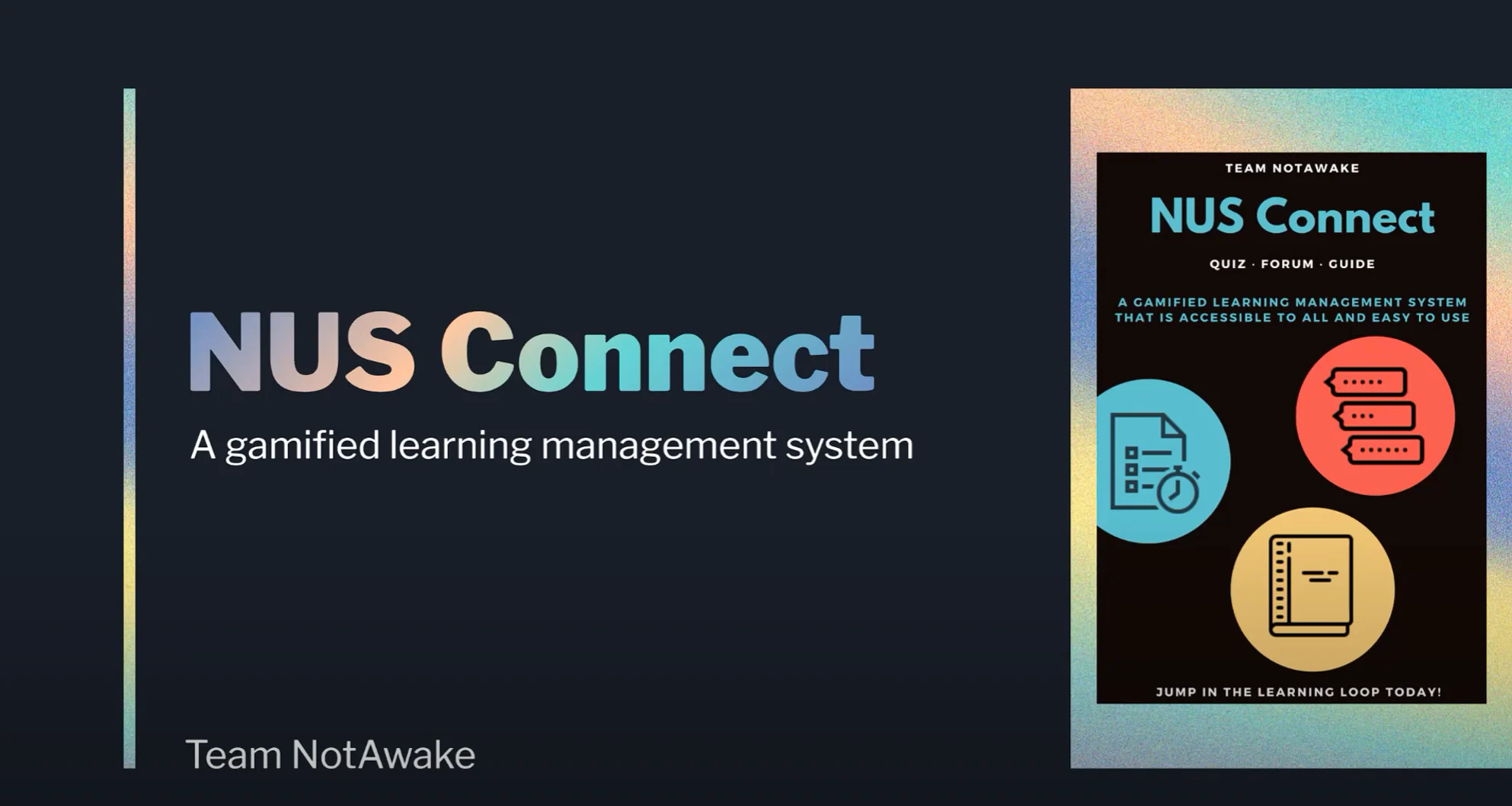 NUSConnect learning dashboard